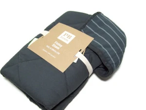 Funda de almohada estándar Pottery Barn Teen gris Finley falsa nueva - Imagen 1 de 4