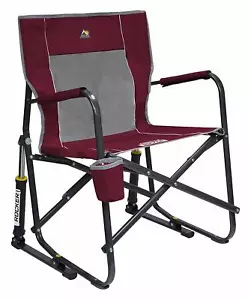 Portable Folding Rocking Chair Camping Lawn Outdoor Tailgating Patio Rocker Seat - Picture 1 of 12