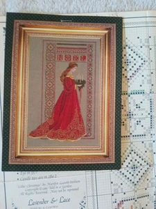 Vintage Lavendel & Spitze "Celtic Christmas" Stichkarte LL32 Marilyn Leavitt-Imblum - Bild 1 von 3