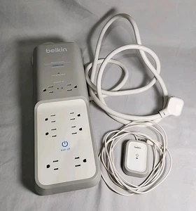 Used Belkin CNS08-T-06 Conserve Power Strip Surge Protector With Wired Remote! - Picture 1 of 9