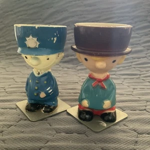 Vintage PC McGarry Policemen & Windy Miller Eierbecher Camberwick grün 60er - Bild 1 von 7