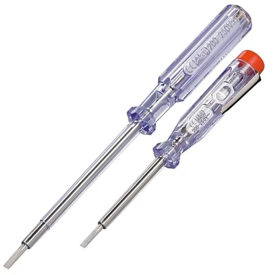 FIXPOINT Spannungsprüfer 140 mm 190 mm Set Stromprüfer Prüfhilfe 200-250V Schraubendreher