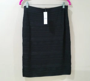 White House Black Market Pencil Skirt Knit Black Womens Size M New NWT - Picture 1 of 5