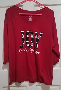 NWT City Streets Size OX JOY TO THE WORLD pullover T Shirt V Neck - Picture 1 of 5