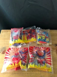 NEW 1997 Superman Lot/Set of 5 Burger King CLUB Complete Collection Toys/Figures - Picture 1 of 6