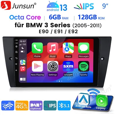 6+128GB Android 13 GPS WIFI Carplay Für BMW 3er E90 E91 E92 318i 320d Autoradio - Bild 1 von 4