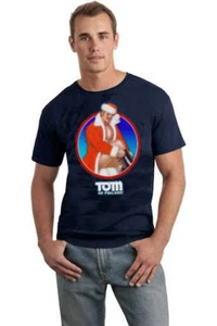 TOM OF FINLAND SANTA HERREN T-SHIRT IN MARINEBLAU T-SHIRT GAY KULTUR - Bild 1 von 7