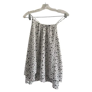 ESMARA (NWT) Women’s Black & White Polka Dot Camisole Tank Top Shirt-MEDIUM - Picture 1 of 6
