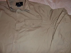 ROCAWEAR CLASSIC BIG MANS 2X 3X KHAKI COLORED L/S FASHION SHIRT ROC CREST LOGO - Picture 1 of 7