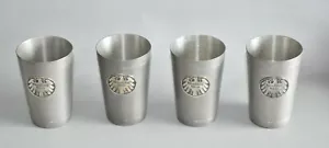 4 x Binding Bier Zinnbecher Zinn Becher alt antik Werbung Fach C3 - Bild 1 von 7