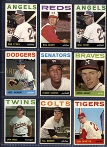 1964 Topps Baseball Lot Of 9 Cards EX - Picture 1 of 2