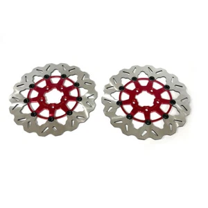 "Juego de rotor de freno delantero Galfer Custom Wave 11,5" rojo/negro para modelos Harley* - Imagen 1 de 4