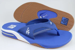 REEF FANNING X MLB LA DODGERS BLUE/WHITE/GUM FLIP FLOPS THONG SANDALS MEN SIZES - Picture 1 of 9