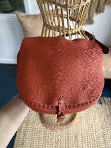 HENRY CUIR Cinnebar Leather Crossbody Bag Purse