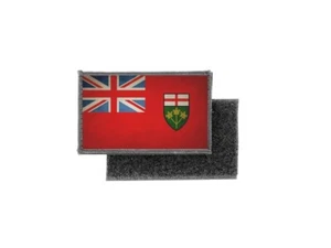 Flaggenaufnäher bedruckt Abzeichen Land Vintage Kanada Ontario - Bild 1 von 1