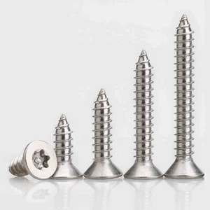 Countersunk Torx Pin 6 Lobe Self Tapping Security Wood Screws A2 Stainless Steel - Picture 1 of 6
