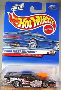 2000 Hot Wheels #64 First Editions 4/36 PRO STOCK FIREBIRD Black w5Sp-Thin Rear - Picture 1 of 6