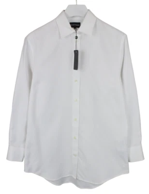 Camisa EMPORIO ARMANI Para Hombre US 40 Cuello Extendido Abotonada Blanca Foto 1 de 4