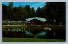 Postcard Vintage Sterling Forest Gardens Swan Lake New York Refreshment Area