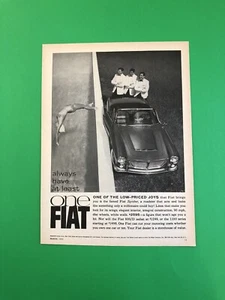 1963 FIAT SPIDER ORIGINAL VINTAGE PRINT AD ADVERTISEMENT PRINTED - Bild 1 von 1