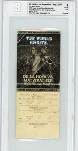 2007 BOXING FULL TICKET OSCAR DE LA HOYA VS FLOYD MAYWEATHER JR FIGHT BGS 2 RARE - Bild 1 von 2