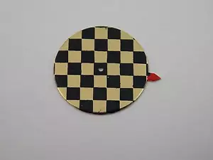 Borel Cocktail Mystery Watch Dial Minutes Disk 14.6mm Gold/Black/Red Vintage NOS - Picture 1 of 1