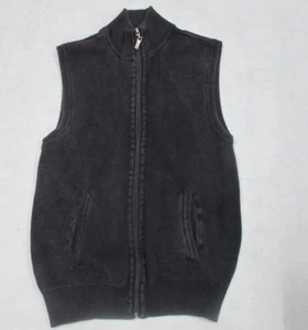 Structure Men’s Stretchable Cotton Full Zippered Vest Black Size S - Picture 1 of 6