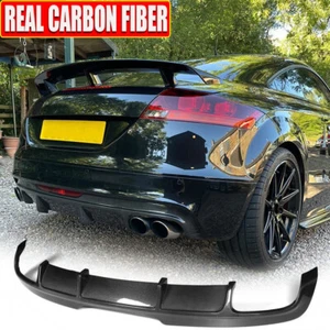 Fits Audi AUDI TT TTS MK2 8J 08-14 REAL CARBON Rear Bumper Lip Diffuser Spoiler - Picture 1 of 15