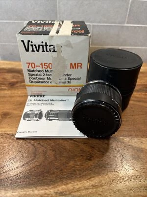 Olympus OM Mount Vivitar 70-150mm 2x Matched Multiplier Lens Adapter with Cap - Image 1 of 4