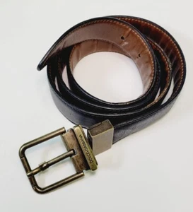 DOLCE & GABBANA REVERSIBLE LEATHER BELT BLACK & BROWN SIZE 40 INCH - 100CM ITALY - Picture 1 of 11