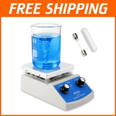 Compact Magnetic Stirrer Hot Plate with Teflon Stirring Bar - 10.2 x 7.09 inches - Image 1 of 4