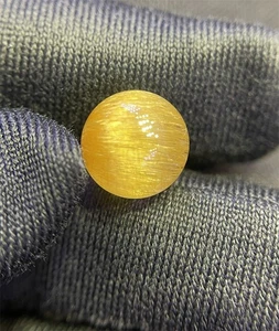 10mm Natural Rutile Hair Crystal Quartz Sphere Titanium Crystal Ball Healing A+ - Picture 1 of 9