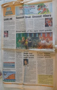 USA TODAY NEWSPAPER SEPTEMBER 7, 1990 SEASON GOAL: UNSEAT 49ERS *NFL PREVIEW* - Picture 1 of 3