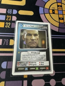 Star Trek CCG Jean-Luc Picard White Border Star Trek Next Generation 1995 - Picture 1 of 2