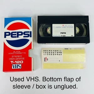 Vintage Pepsi Cola Promotional VHS Video Cassette Tape T-120 - Used, Box Unglued - Picture 1 of 8