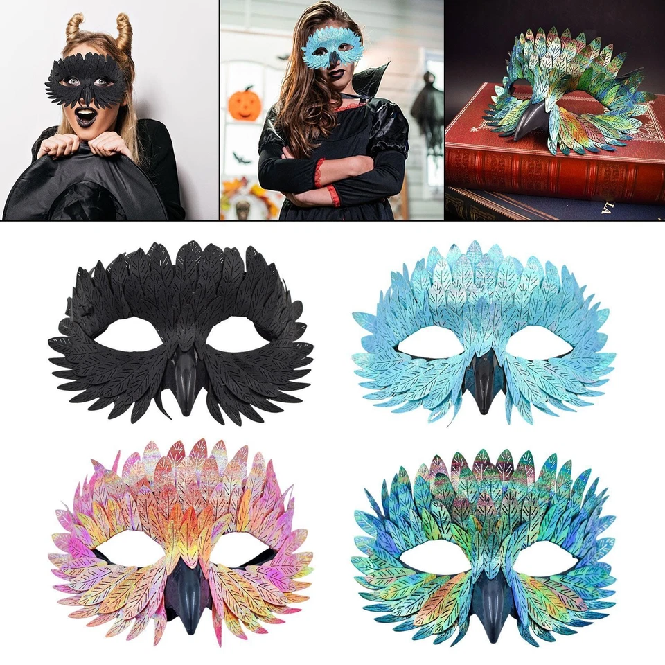 Halloween Maske Dekorative Feder Augenmaske für Party Bühnenauftritt Karneval - Bild 1 von 1