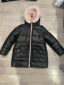 Michael Kors Black And Pink Puffer Jacket Kids Size 10/12 - Picture 1 of 6