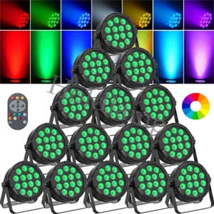 10X PAR Can Light 14LED RGBW DMX Beam Stage Light Party Disco DJ Light w/Remote - Picture 1 of 30