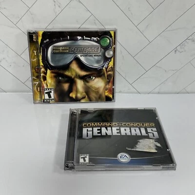 2x PC Games Lot Command & Conquer: Generals & Renegade Complete PC CD Rom Game - Image 1 of 3