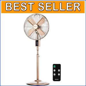 High-Performance 16" Copper Digital Fan with Remote & 75° Wide Oscillation - Picture 1 of 11