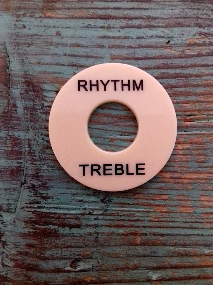 PLAQUE RONDE RHYTHM / TREBLE CREME GUITARE GIBSON / CREAM Switch RING Toggle