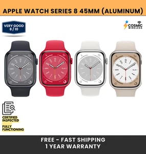 Apple Watch Series 8 45mm (GPS + Cellular + WiFi) Aluminum - Picture 1 of 11