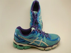 Asics Womens Gel-Flux 2 Running Shoes Blue Pink T568Q Low Top Mesh Size 8.5 - Picture 1 of 10