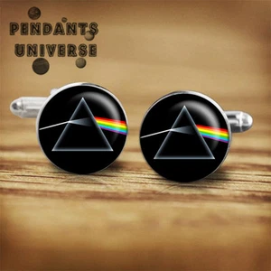 Pink Floyd Dark Side of the Moon handmade cufflinks - Picture 1 of 2