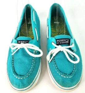 Zapatos de barco Big Kids Niñas Talla 5,5M Sperry Topsider turquesa brillante - Imagen 1 de 11