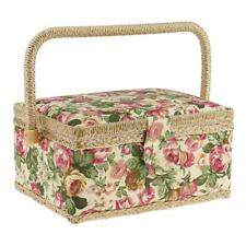 9.6""x5.3" Sewing Basket Organizer W/ Removable Tray For Sewing Mending
