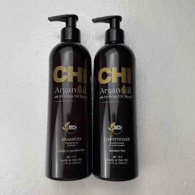 CHI Argan Oil Plus Moringa Oil Shampoo & Conditioner 11.5oz New & Authentic Duo - Image 1 of 2