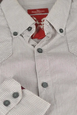 Marc Echo Men's Red & White Check Western Style Cotton Casual Shirt S Small - Image 1 of 4