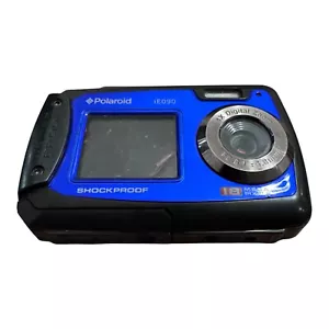Polaroid Digital Camera iE090 18.0MP Underwater Selfie Screen Blue Tested - Picture 1 of 12