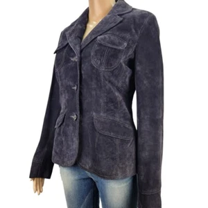 Danier Womens Suede Leather Jacket XS indie cool quiet luxury chic Preppy bold - Picture 1 of 13